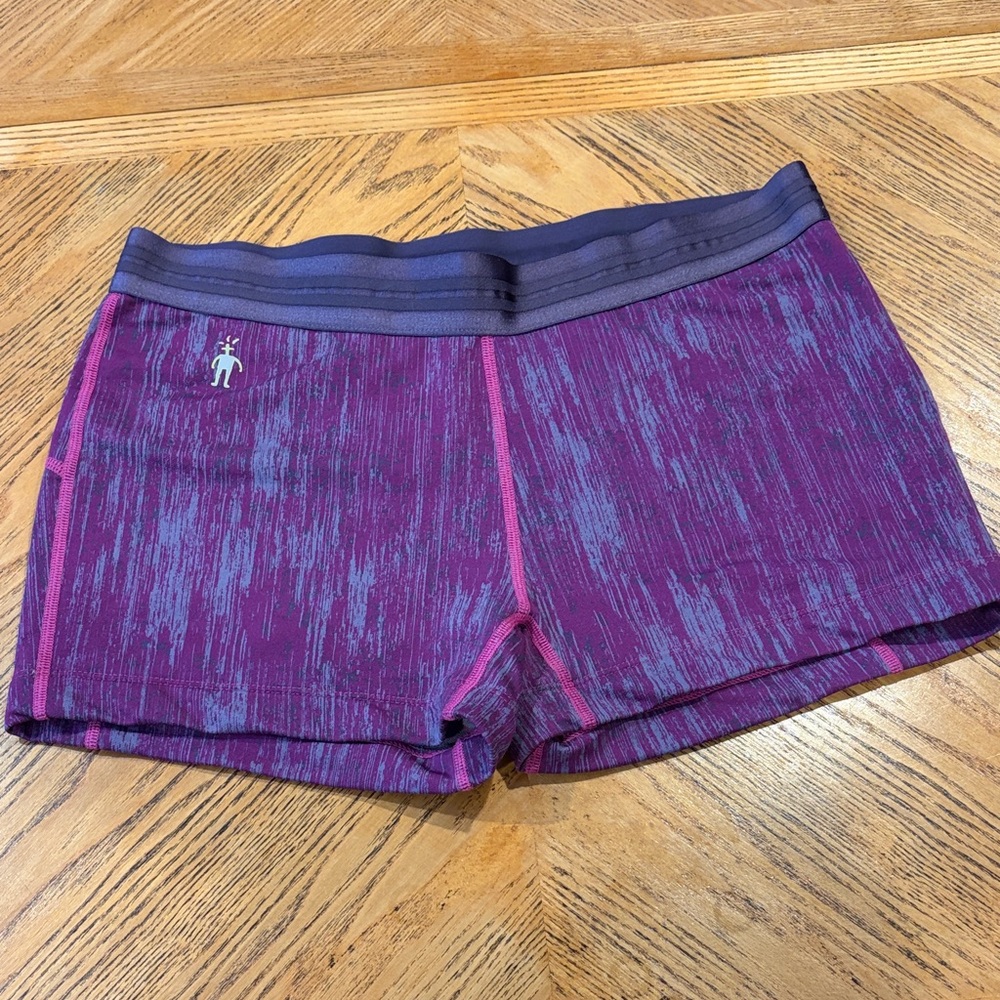 Smartwool Merino Wool Blend Women's Medium Athletic Purple Shorts Layering